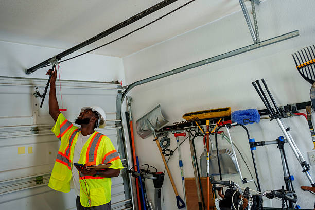 Professional Garage Door technician working in Sparta, MI